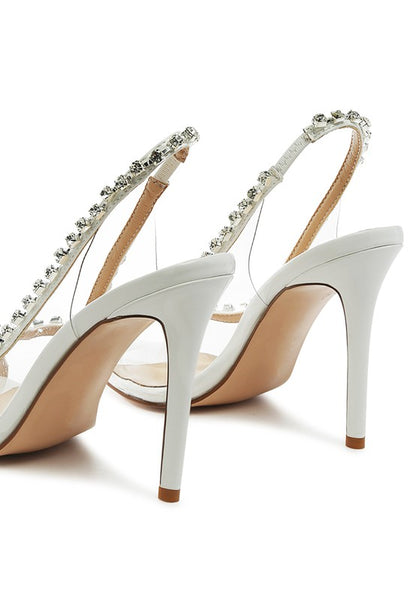 Camarine Clear Stiletto Sling-back