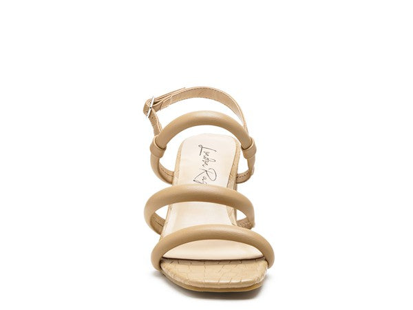 SLATER CROC SLINGBACK BLOCK SANDALS