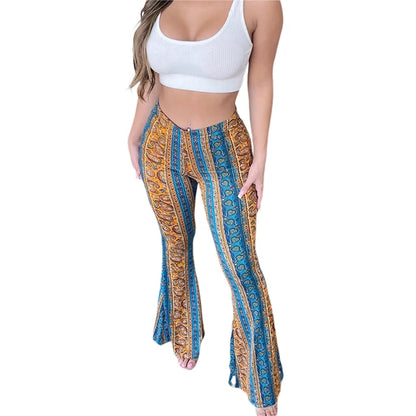 Women's  Flare Print Pants