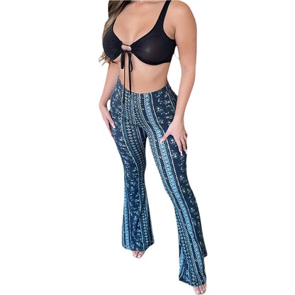 Women's  Flare Print Pants