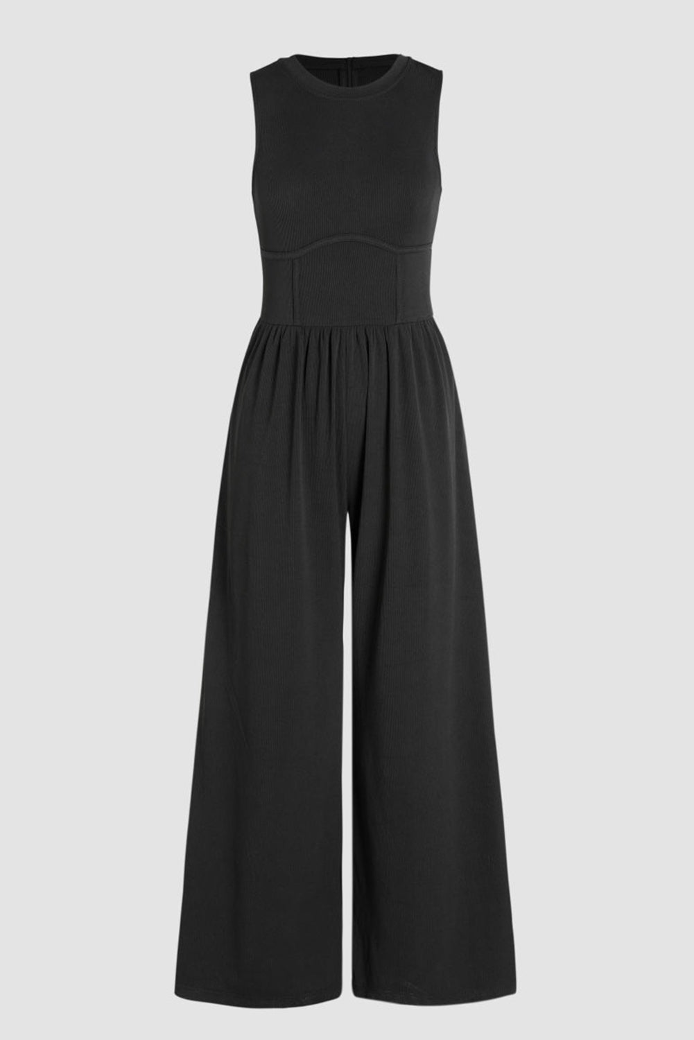 Sleeveless High Waist Wide Leg Jumpsuit