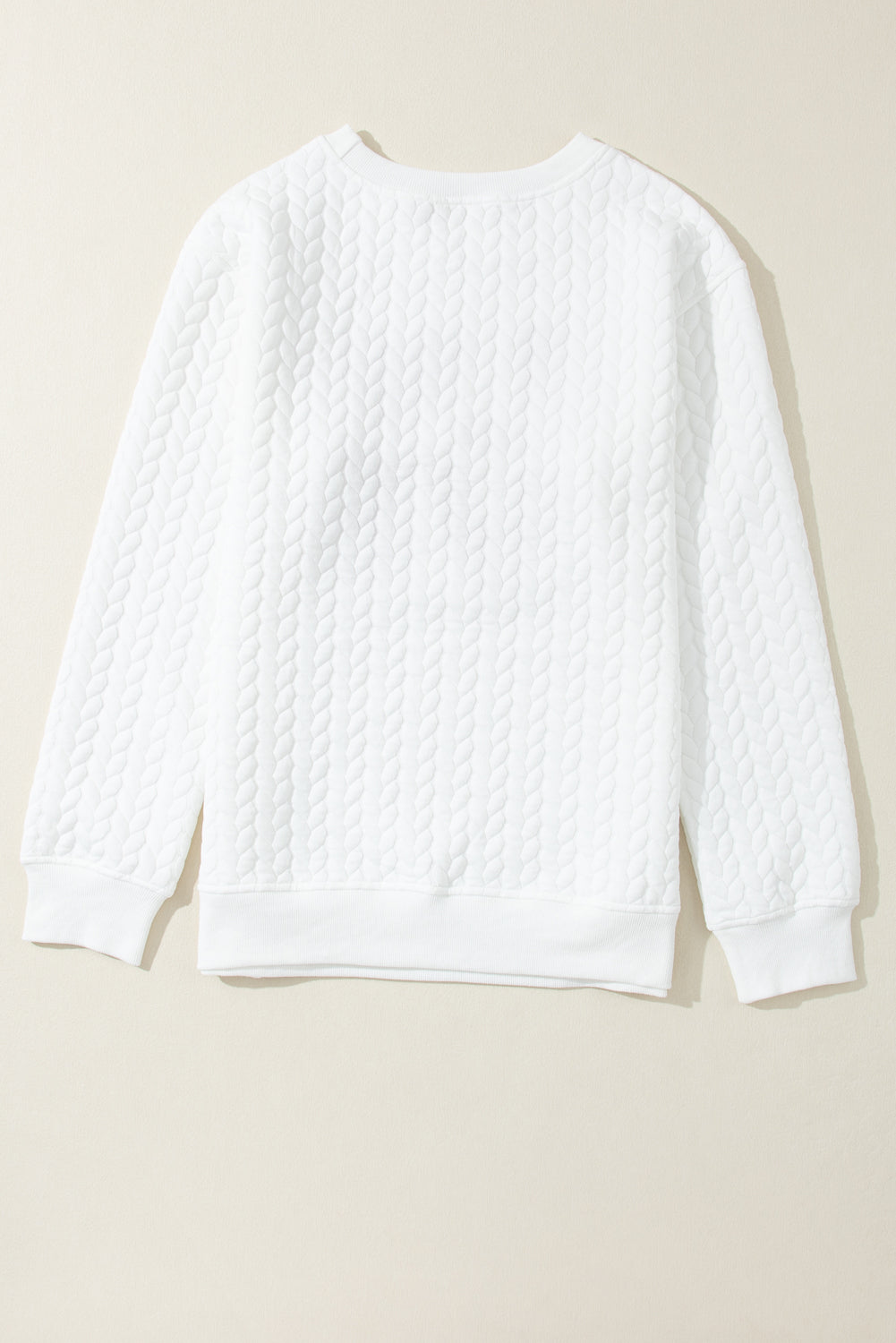 XOXO Chenille Letter Patch Quilted Sweatshirt