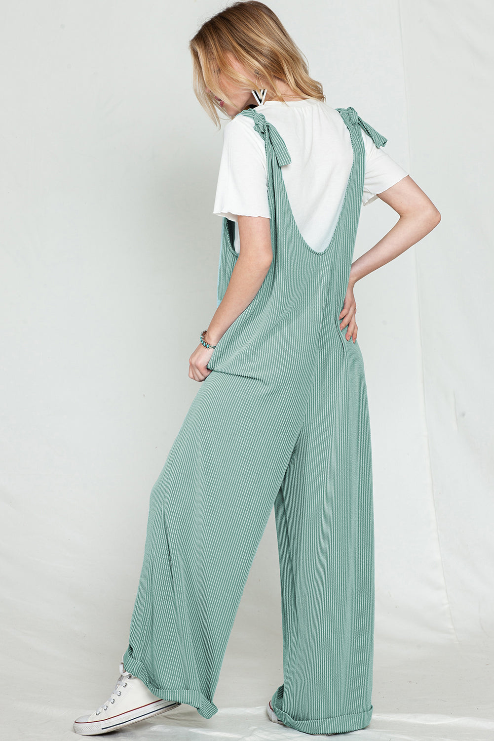 Oversized Ribbed Wide Leg Jumpsuit