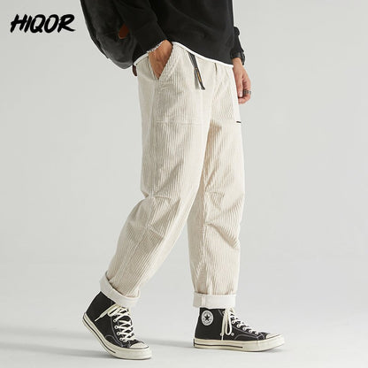 Loose Corduroy Cargo Pants