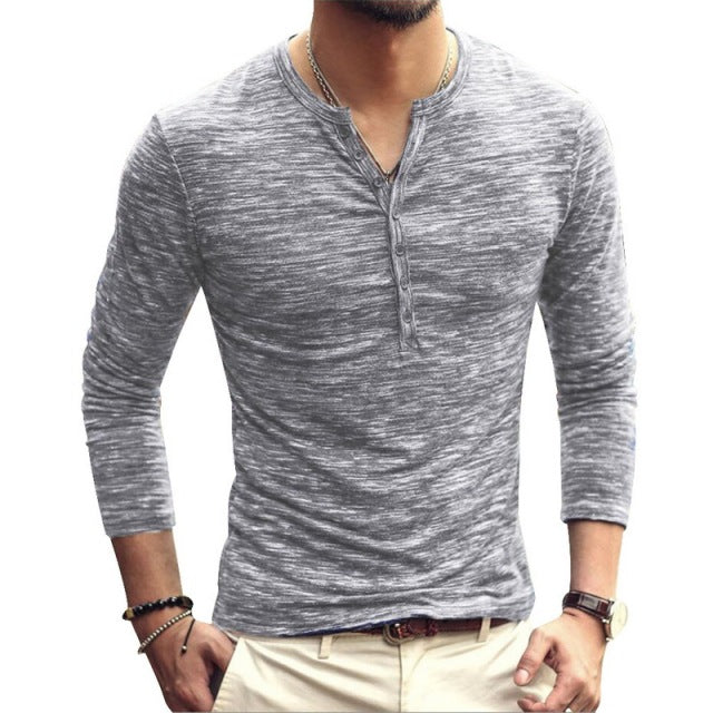 Tee Shirt V-Neck Long Sleeve