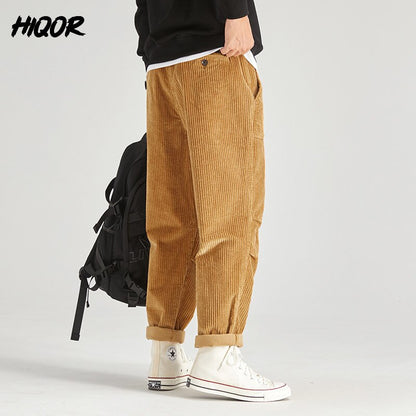 Loose Corduroy Cargo Pants