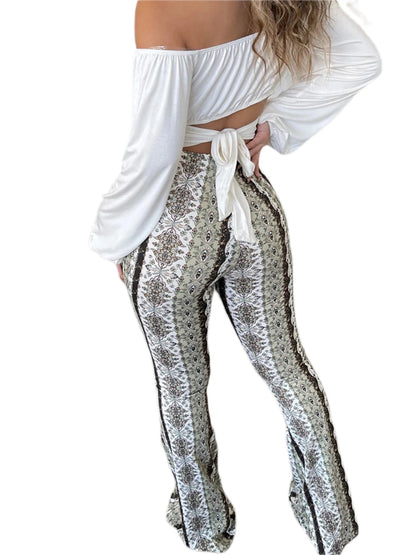 Women's  Flare Print Pants