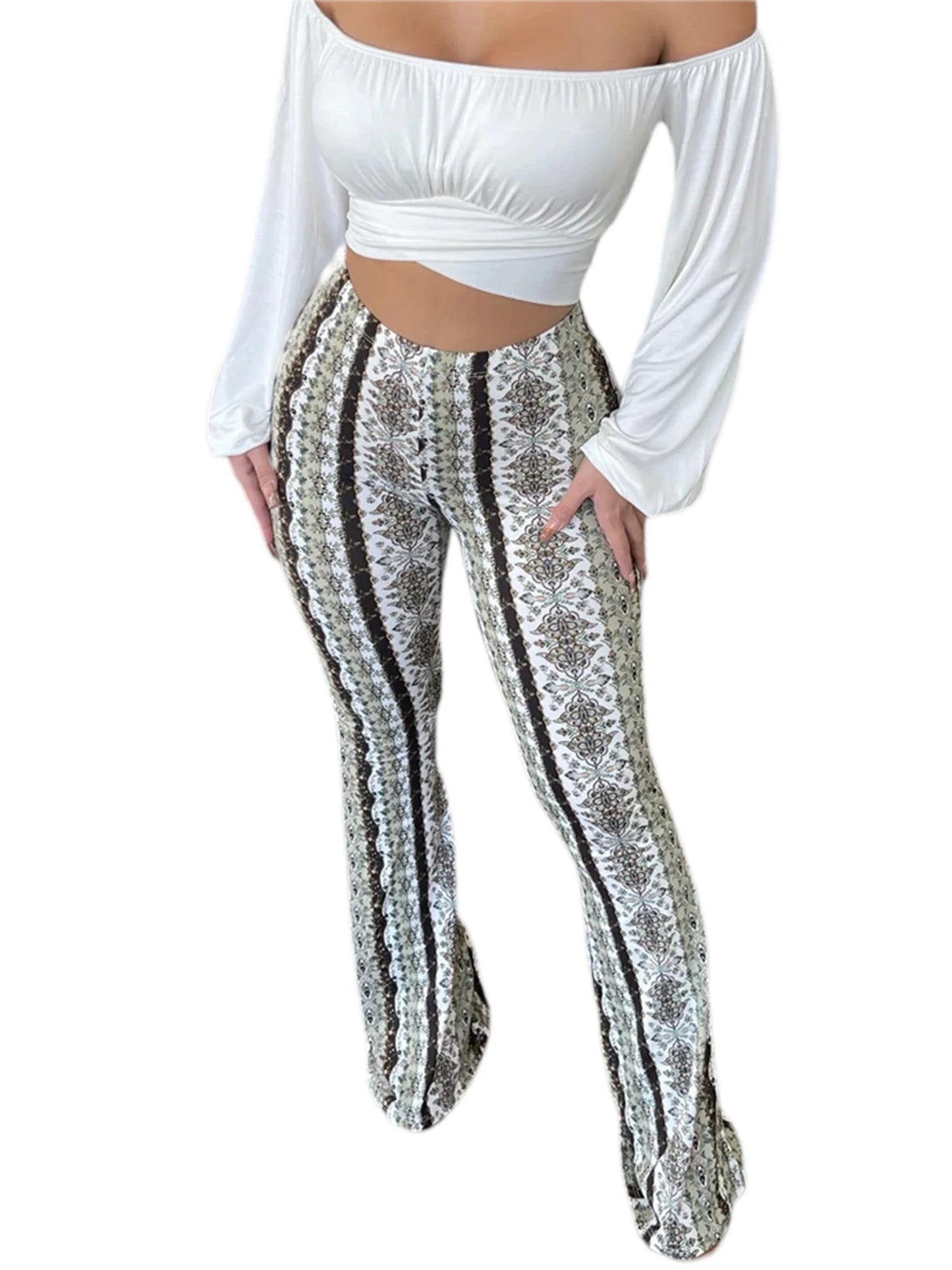 Women's  Flare Print Pants