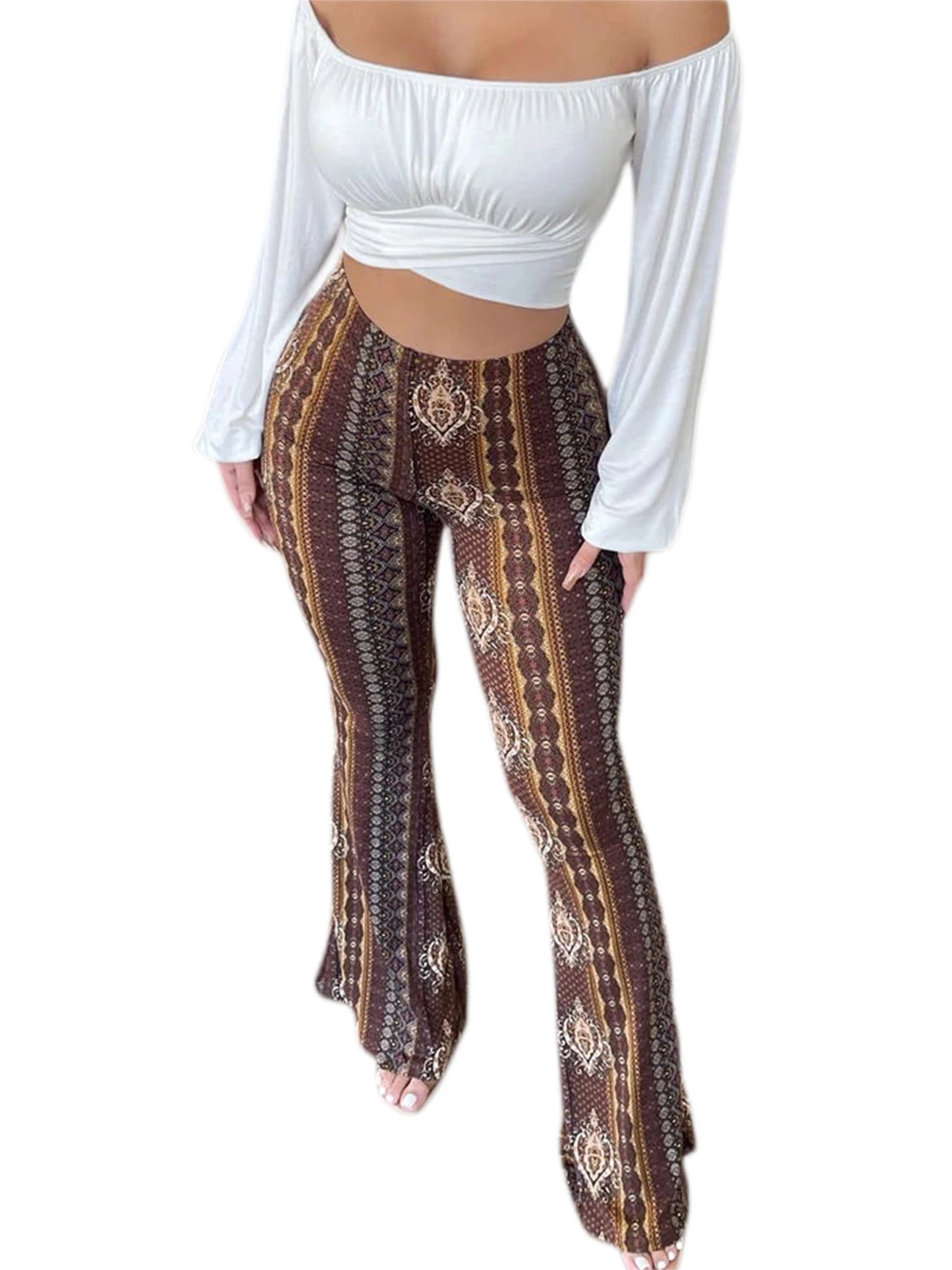 Women's  Flare Print Pants