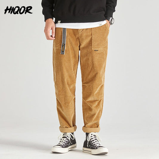 Loose Corduroy Cargo Pants