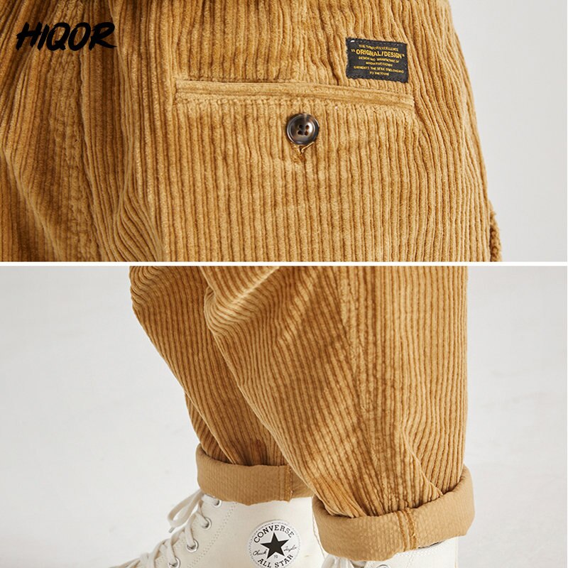 Loose Corduroy Cargo Pants